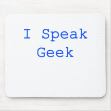 Je parle le geek tapis de souris