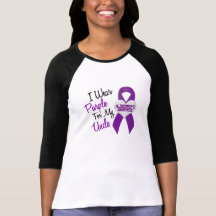 Je porte la maladie d'Alzheimer pourpre de ruban T-shirt