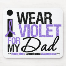 Je porte la violette pour mon papa tapis de souris