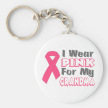 Je porte le rose pour ma grand-maman (version B) Porte-clés
