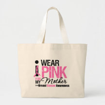 Je porte le rose pour ma mère sac en toile