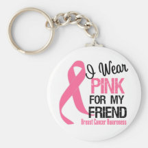 Je porte le rose pour mon ami porte-clefs