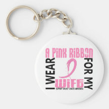 Je porte le rose pour mon cancer du sein de l'épou porte-clé