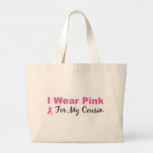 Je porte le rose pour mon cousin sac