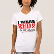 Je porte le rouge pour tous les survivants t-shirts