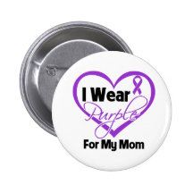 Je porte le ruban de Purple Heart - maman Pin's Avec Agrafe