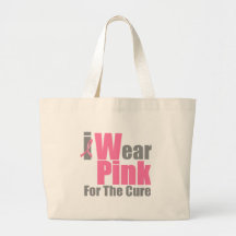 Je porte le ruban rose pour le traitement sacs