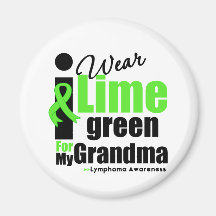 Je porte le vert de chaux pour ma grand-maman magnets pour réfrigérateur