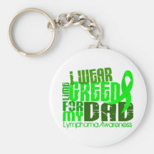 Je porte le vert de chaux pour mon lymphome du pap porte-clef