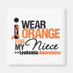 Je porte l'orange pour ma nièce aimants