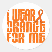 Je porte l'orange pour moi 16 autocollants