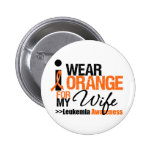 Je porte l'orange pour mon épouse pin's avec agrafe