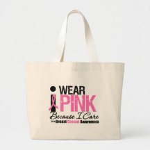 Je porte rose puisque je m'inquiète sacs en toile