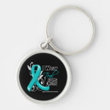 Je porte Teal pour ma mère - Cancer ovarien Porte-clefs