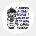Je porte un pistolet puisqu'une cannette de fil es autocollants