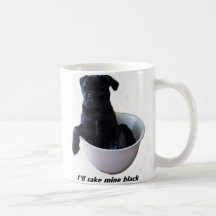 Je prendrai les miens noirs - tasse noire de carli