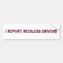 Je rapporte les conducteurs imprudents adhésifs pour voiture