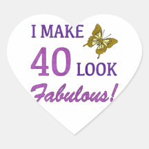 Je rends le sembler 40 fabuleux ! autocollant en cœur