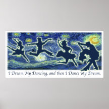 Je rêve de la danse avec des étoiles affiches