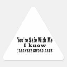 Je sais des arts japonais d'épée stickers en triangle