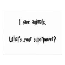 Je sauve des animaux carte postale