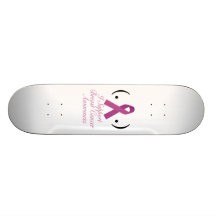 je soutiens la conscience de cancer du sein plateaux de skateboards