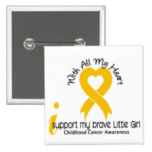 Je soutiens mon Cancer courageux d'enfance de peti Badge Avec Épingle