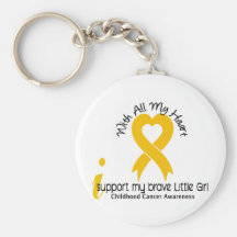 Je soutiens mon Cancer courageux d'enfance de peti Porte-clés
