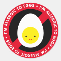 Je suis allergique aux oeufs ! autocollant