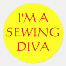 Je suis ASEWINGDIVA Autocollant Rond