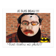 je suis beau carte postale