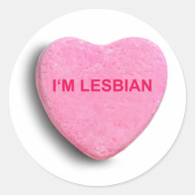 Je suis COEUR LESBIEN de SUCRERIE Autocollants