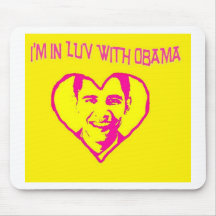 Je suis dans l'amour avec Obama Tapis De Souris