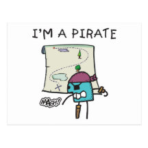 Je suis des enfants d'un pirate carte postale