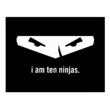 je suis dix ninjas carte postale