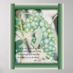 Je suis l'art d'écriture sainte de vigne poster