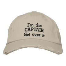 Je suis le capitaine. Obtenez au-dessus de lui - d Chapeau Brodé