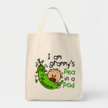 Je suis le pois de Grammy dans une cosse Sacs En Toile