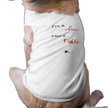 Je suis un amant pas un combattant vêtements pour chien
