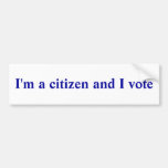 Je suis un citoyen et je vote autocollants pour voiture
