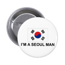 Je suis un homme de Séoul Badge Avec Épingle