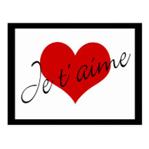 Je t´ aime Card Post Card