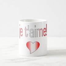 Je t'aime! Canada Flag Colours Coffee Mug