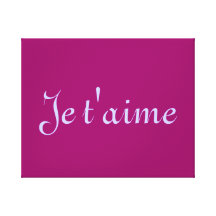 Je T'aime Canvas Gallery Wrapped Canvas