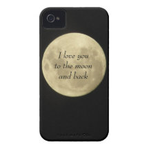 Je t'aime dans la lune et le cas arrière de l'iPho Étui iPhone 4