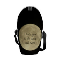 Je t'aime dans le mini sac messenger à lune et à d sacoches