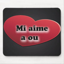 Je t'aime en créole réunionnais: mi aime a ou tapis de souris
