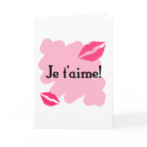 Je t'aime! - French I love you Greeting Card