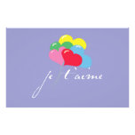 Je' taime (I love you) Customized Stationery
