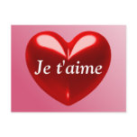 JE T'AIME - I LOVE YOU (French) postcards